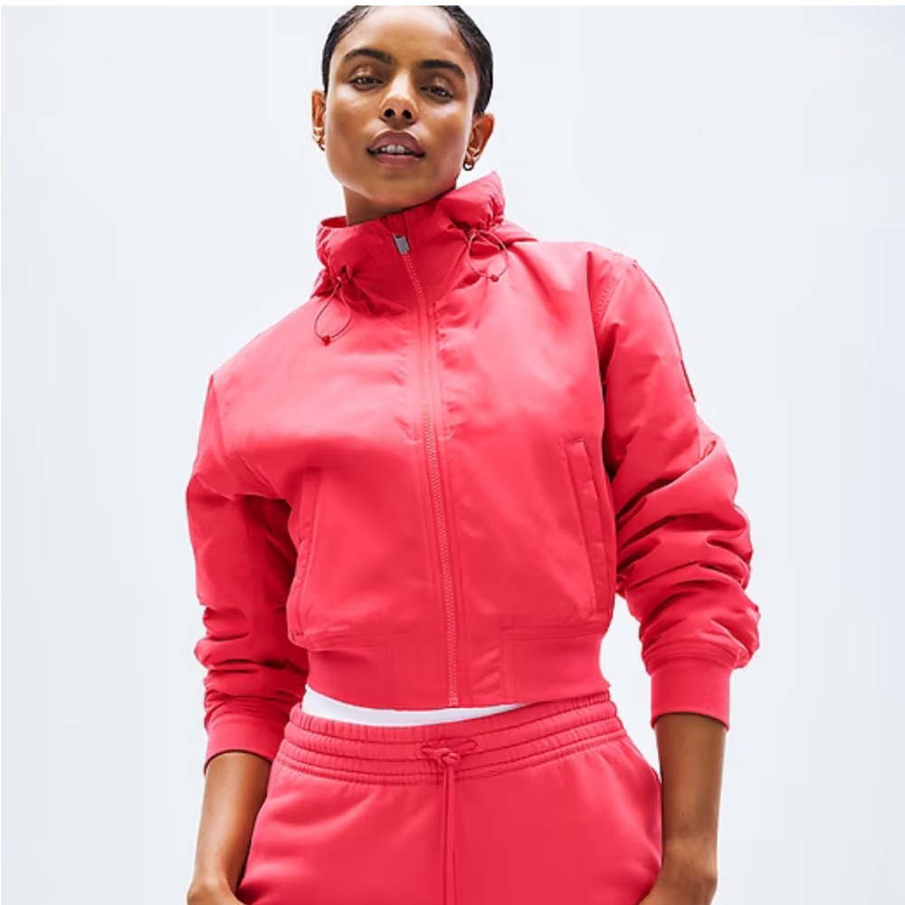 NWT Athleta Lucent Cropped Bomber Jacket Size Small